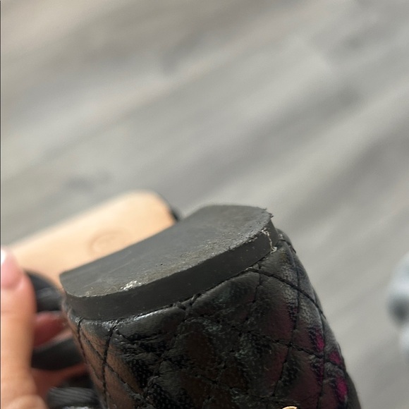 CHANEL Black Quilted Mules with Chain Detail - Picture 9 of 14